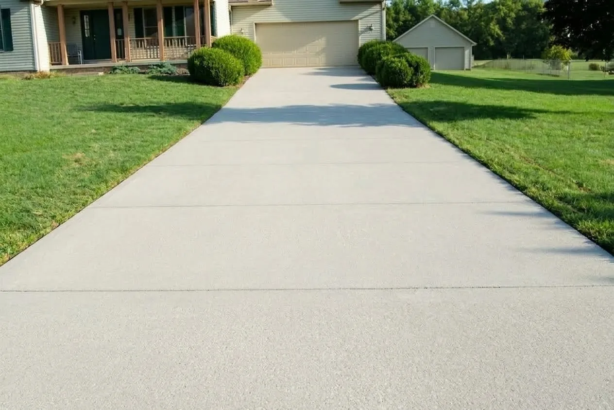 The same driveway after resurfacing and sealing